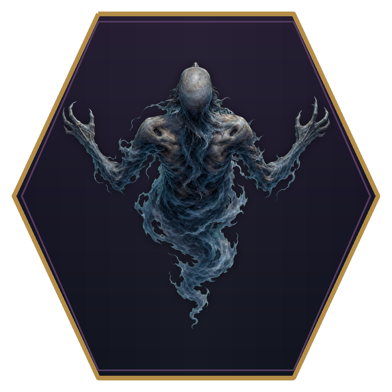 Allip top-down flat-top hex token