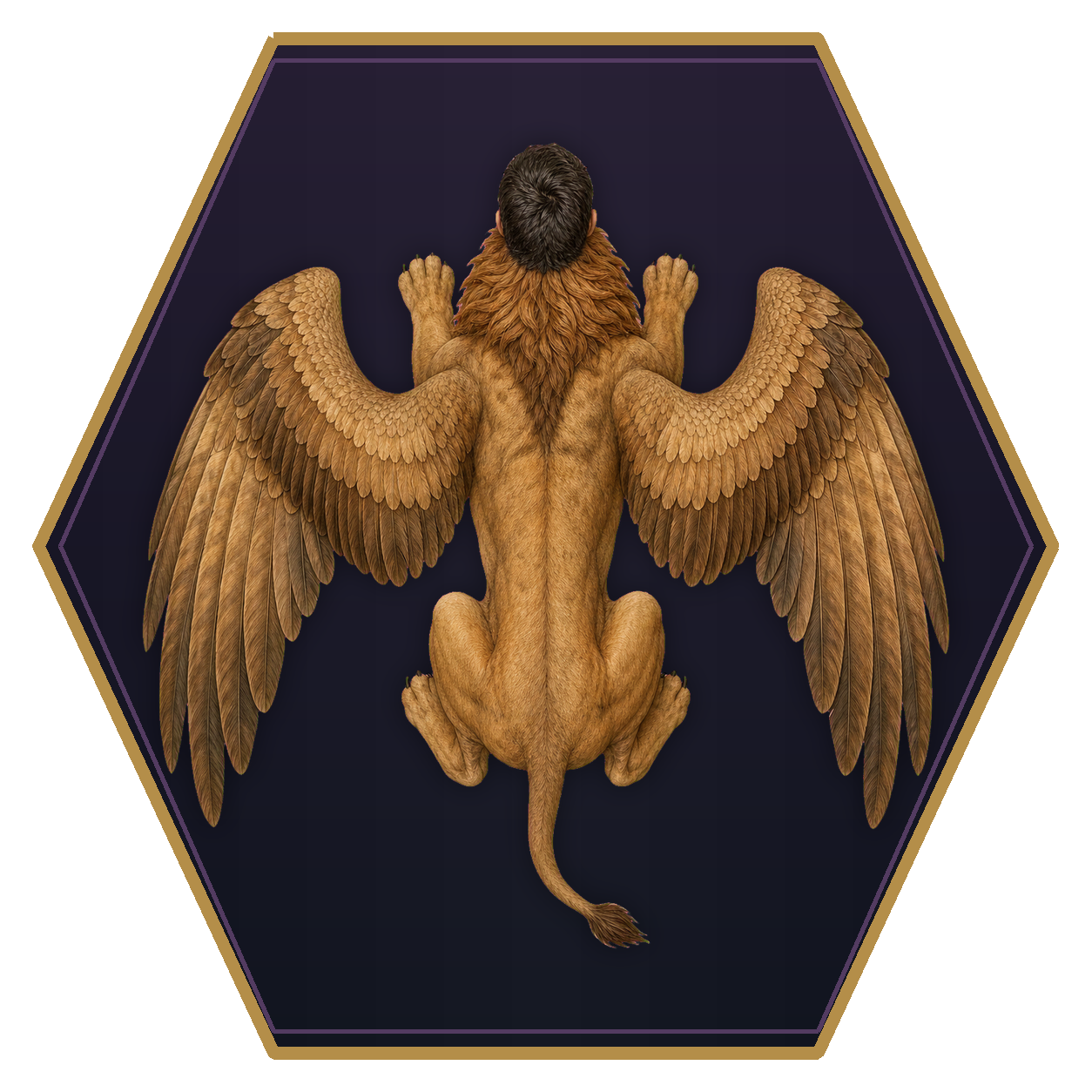 Androsphinx top-down flat-top hex token