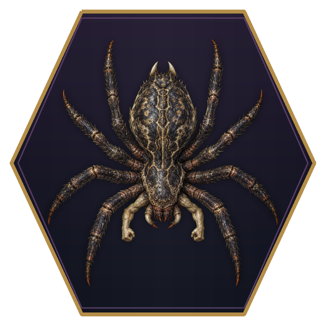 Aranea top-down flat-top hex token