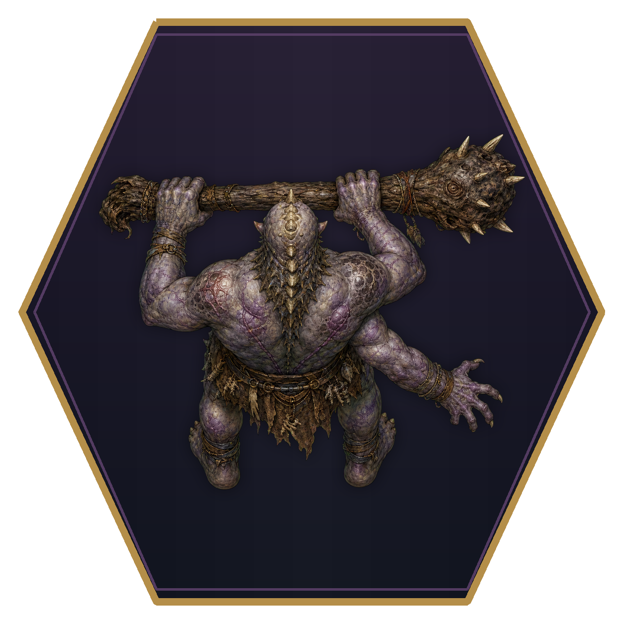 Athach top-down flat-top hex token