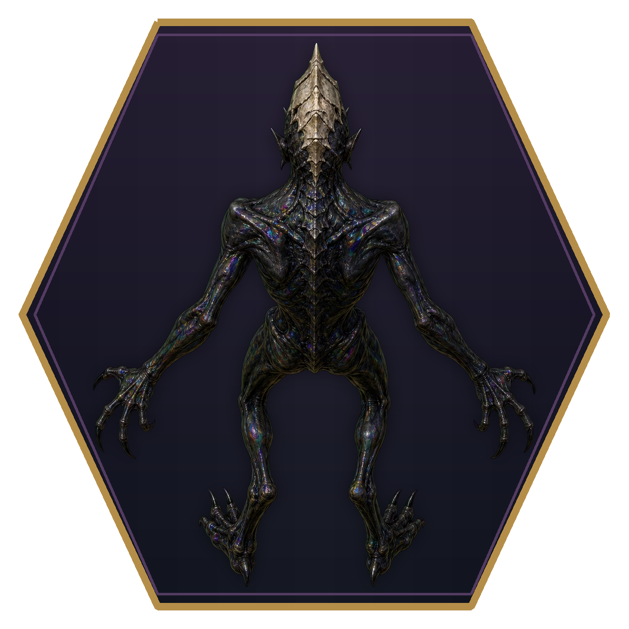 Babau top-down flat-top hex token