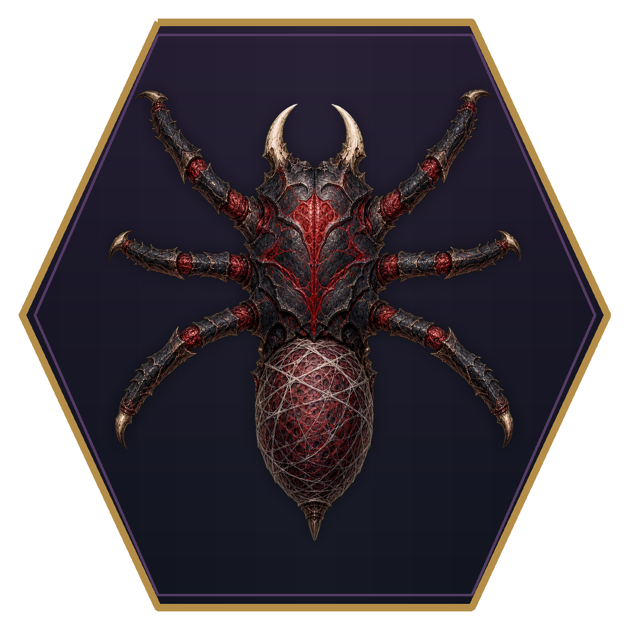 Bebilith top-down flat-top hex token