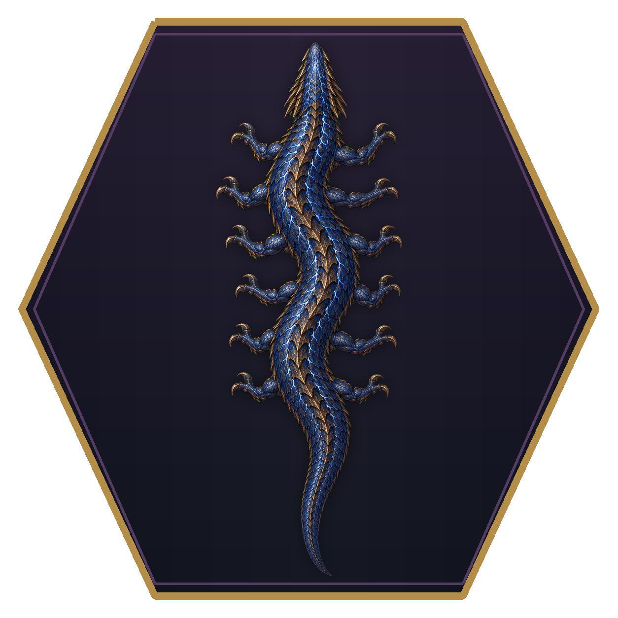 Behir top-down flat-top hex token