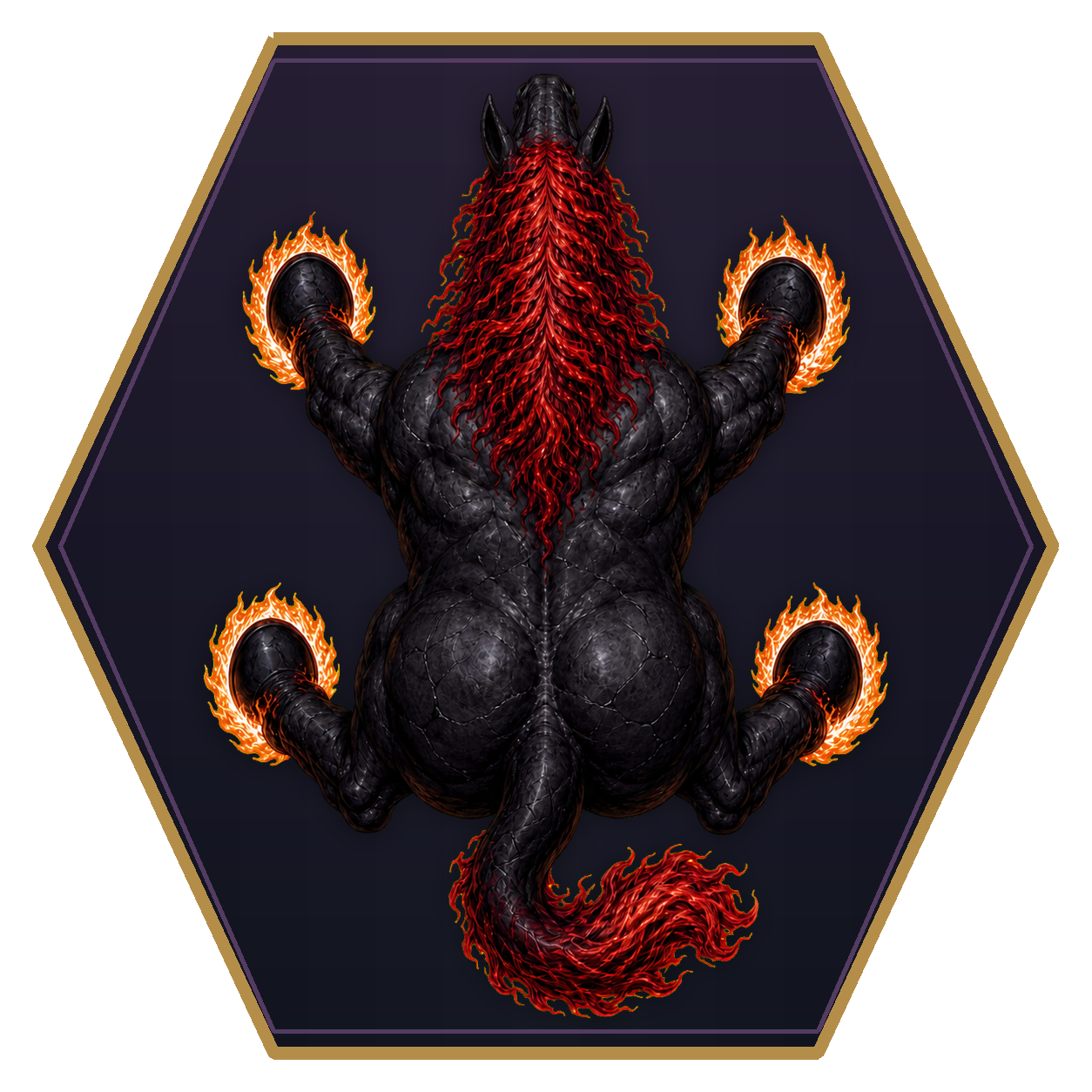 Cauchemar top-down flat-top hex token