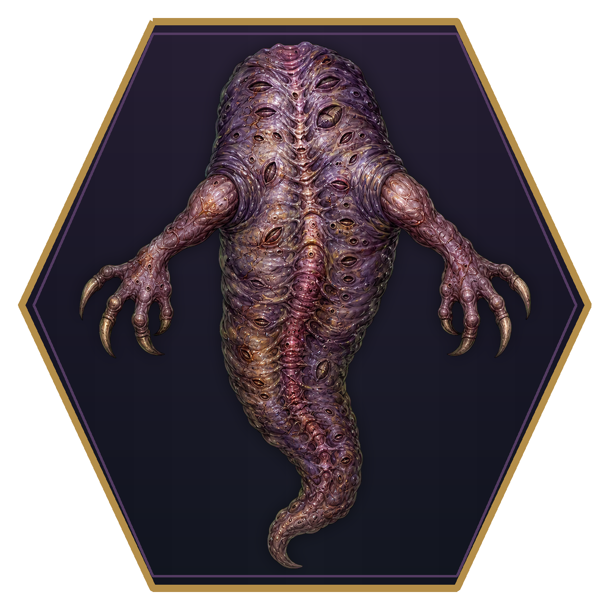 Chaos Beast top-down flat-top hex token