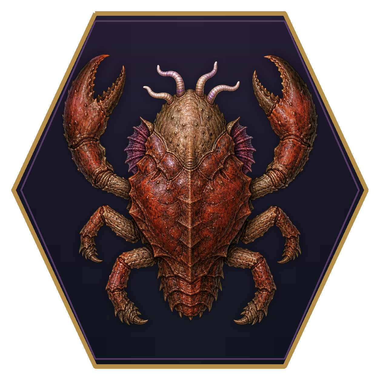 Chuul top-down flat-top hex token