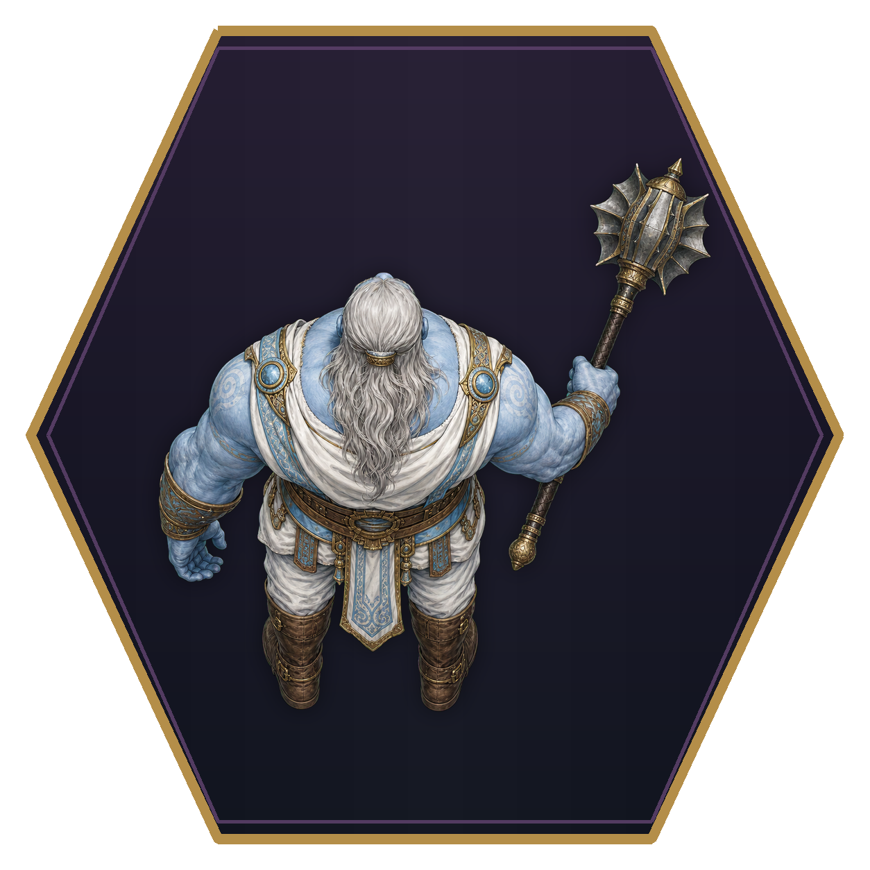 Cloud Giant top-down flat-top hex token