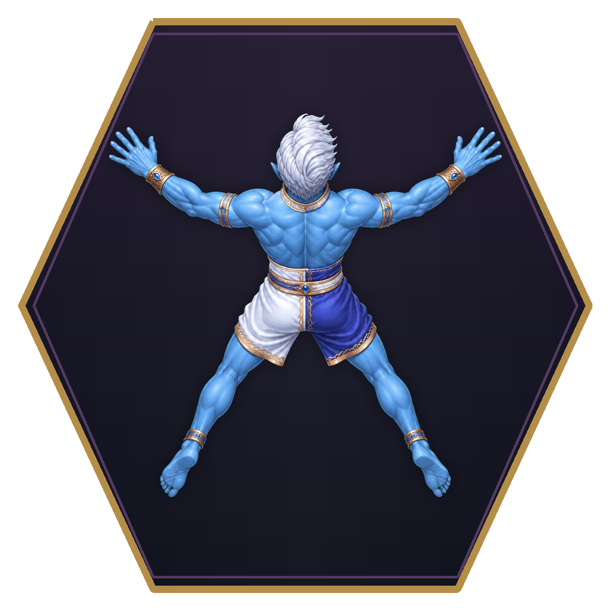 Djinni top-down flat-top hex token