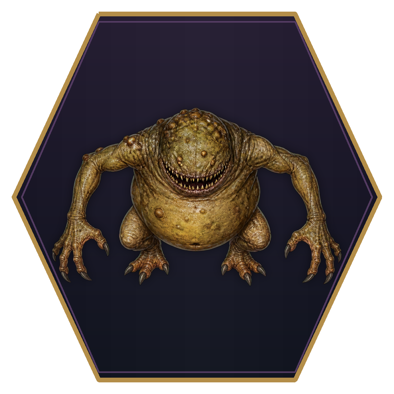 Dretch top-down flat-top hex token