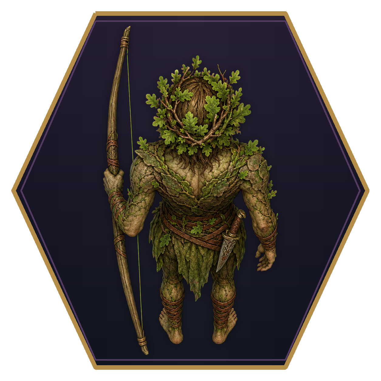 Dryad top-down flat-top hex token