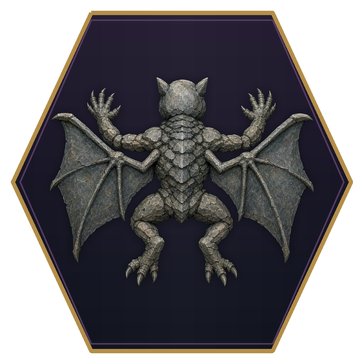 Earth Mephit top-down flat-top hex token