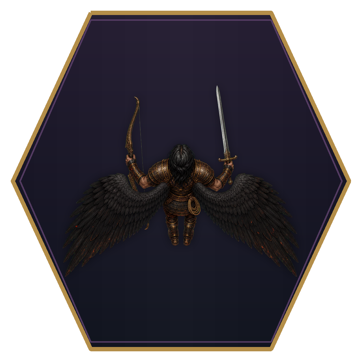 Erinyes top-down flat-top hex token