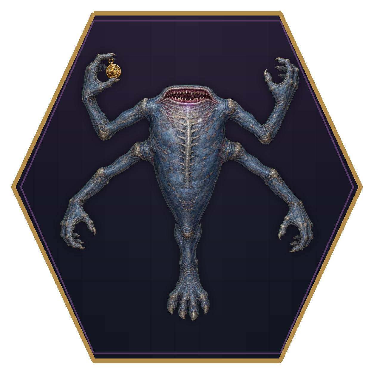 Ethereal Filcher top-down flat-top hex token