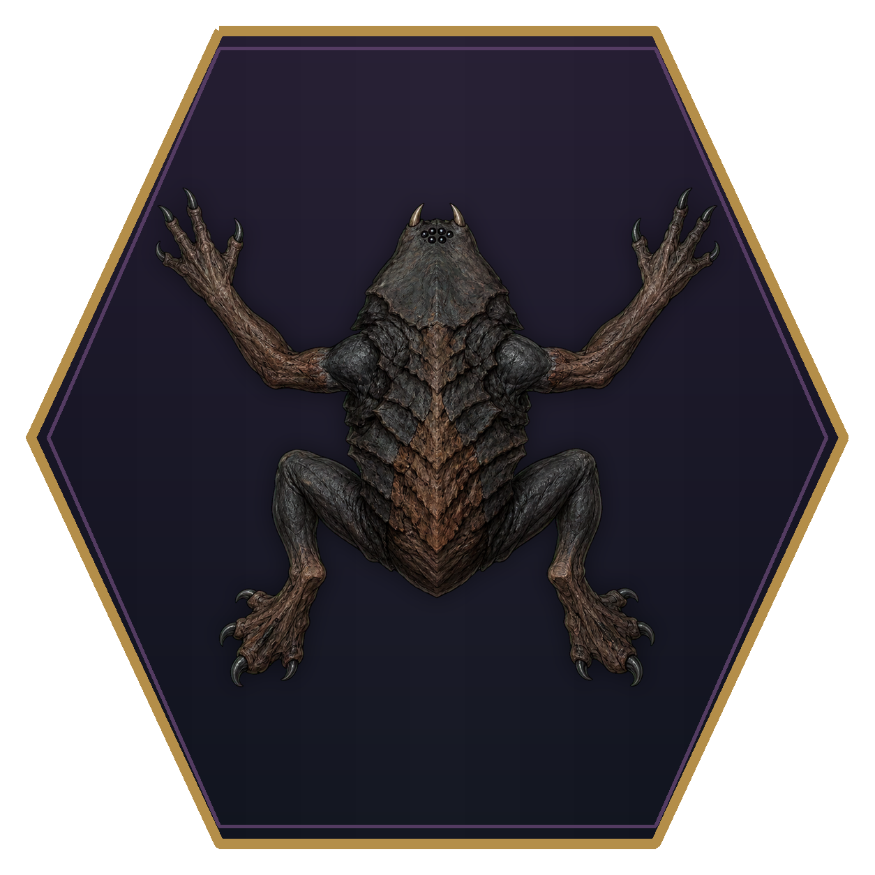 Ettercap top-down flat-top hex token