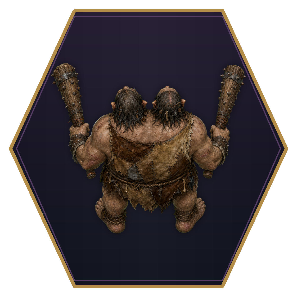 Ettin top-down flat-top hex token