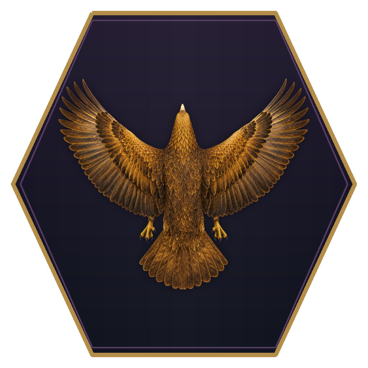 Giant Eagle top-down flat-top hex token