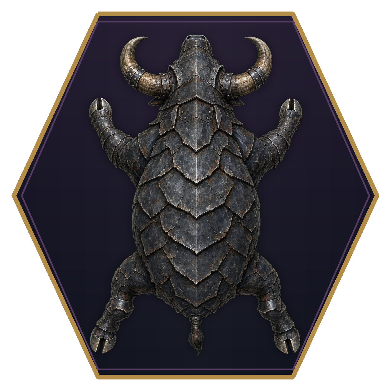 Gorgon top-down flat-top hex token