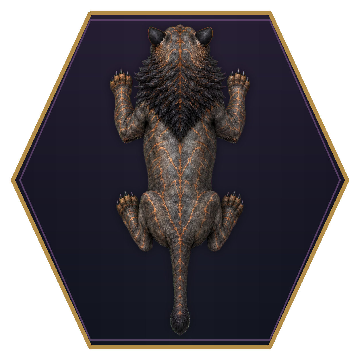 Hellcat (Bezekira) top-down flat-top hex token