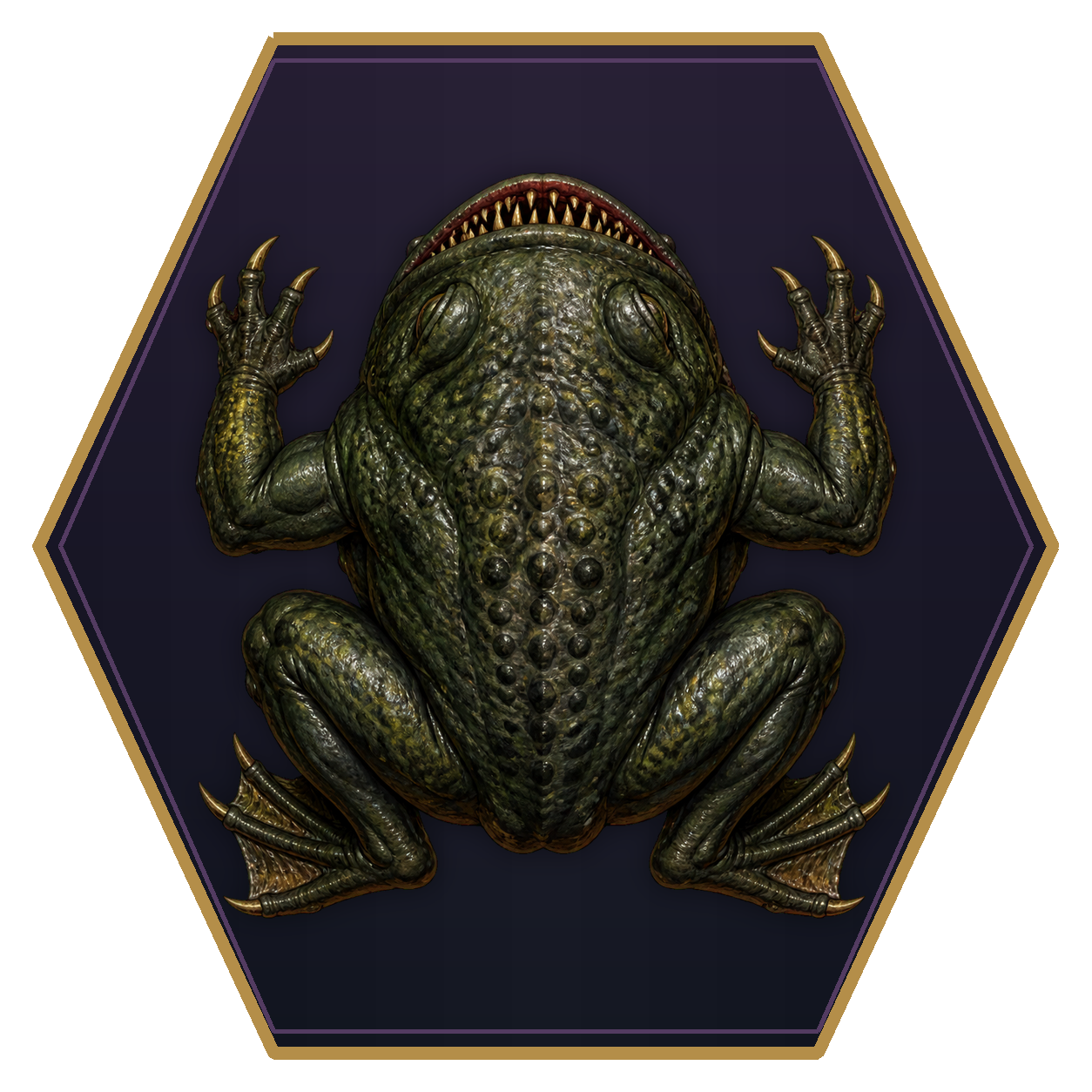 Hezrou top-down flat-top hex token