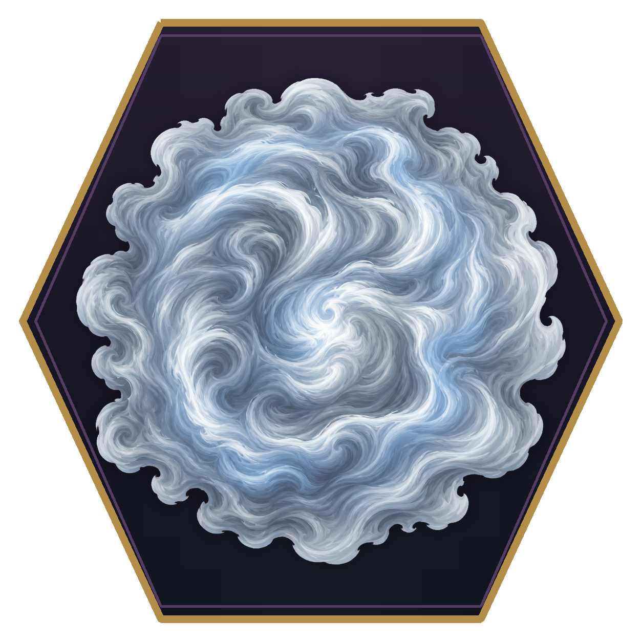 Invisible Stalker top-down flat-top hex token