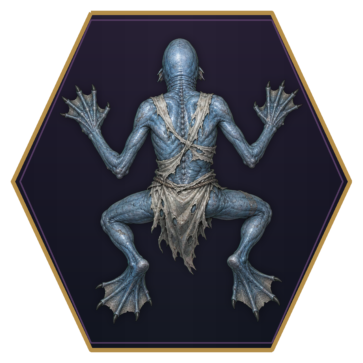 Lacedon top-down flat-top hex token