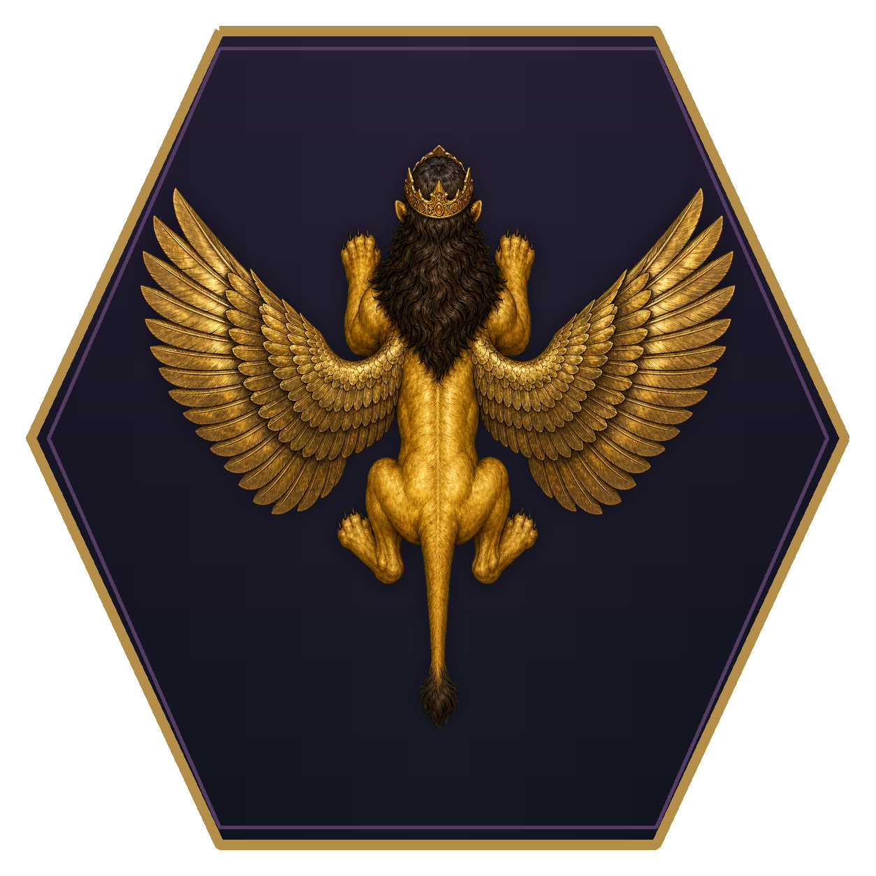 Lammasu top-down flat-top hex token
