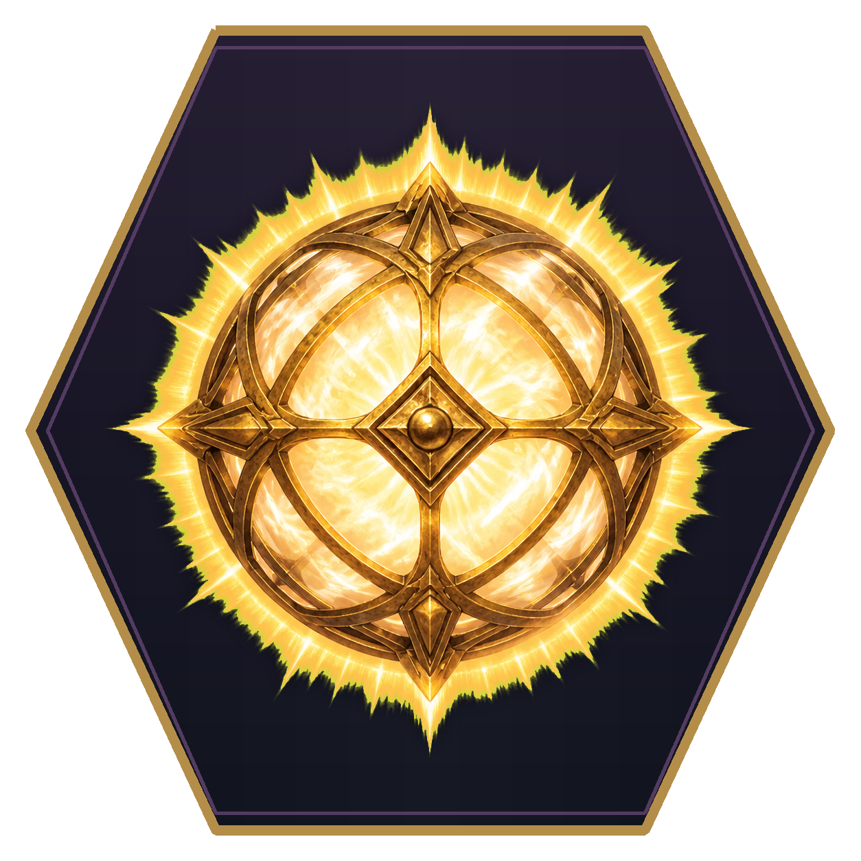 Lantern Archon top-down flat-top hex token