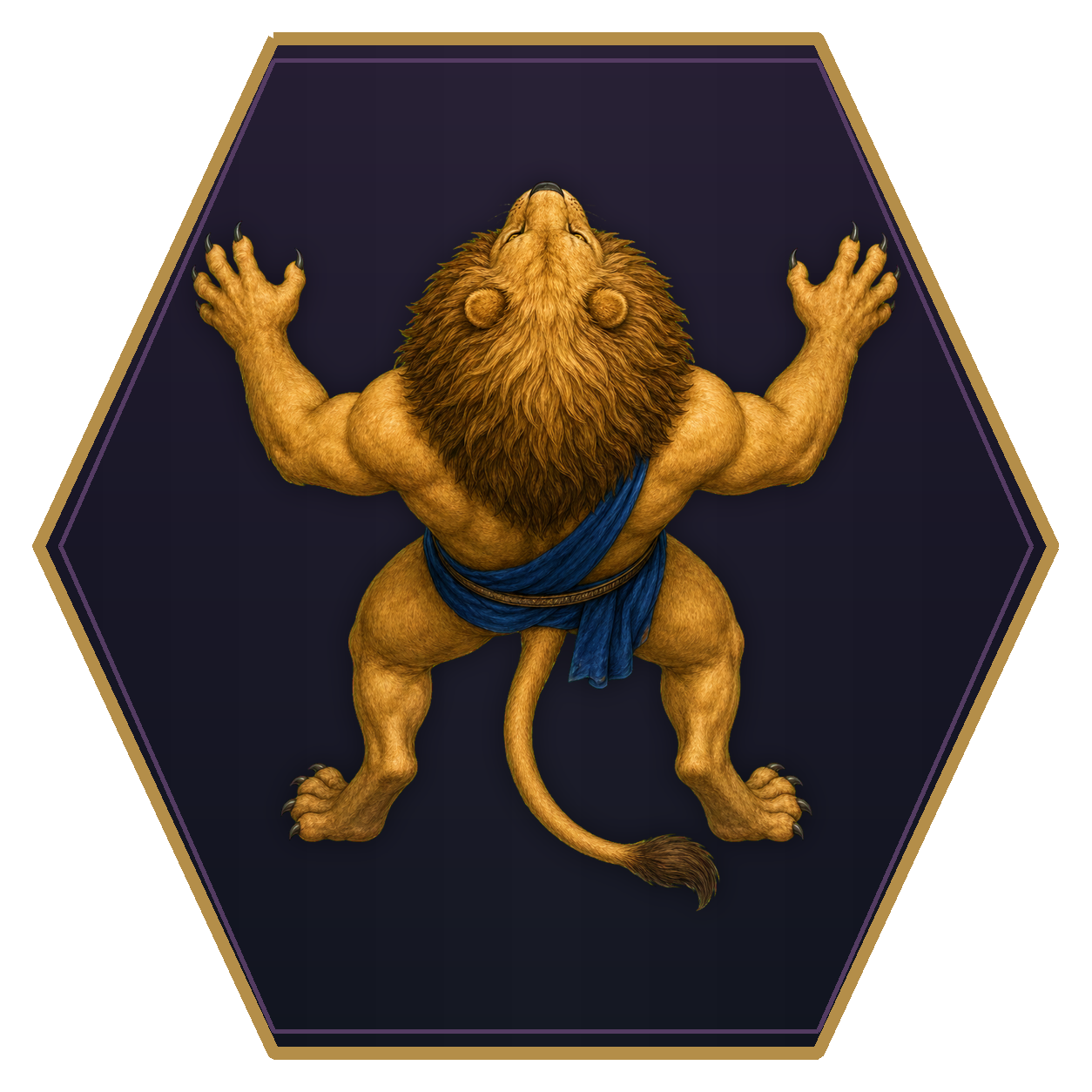 Leonal top-down flat-top hex token
