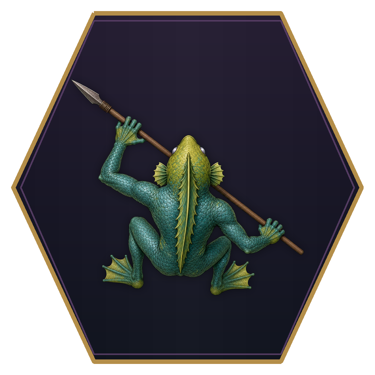 Locathah top-down flat-top hex token