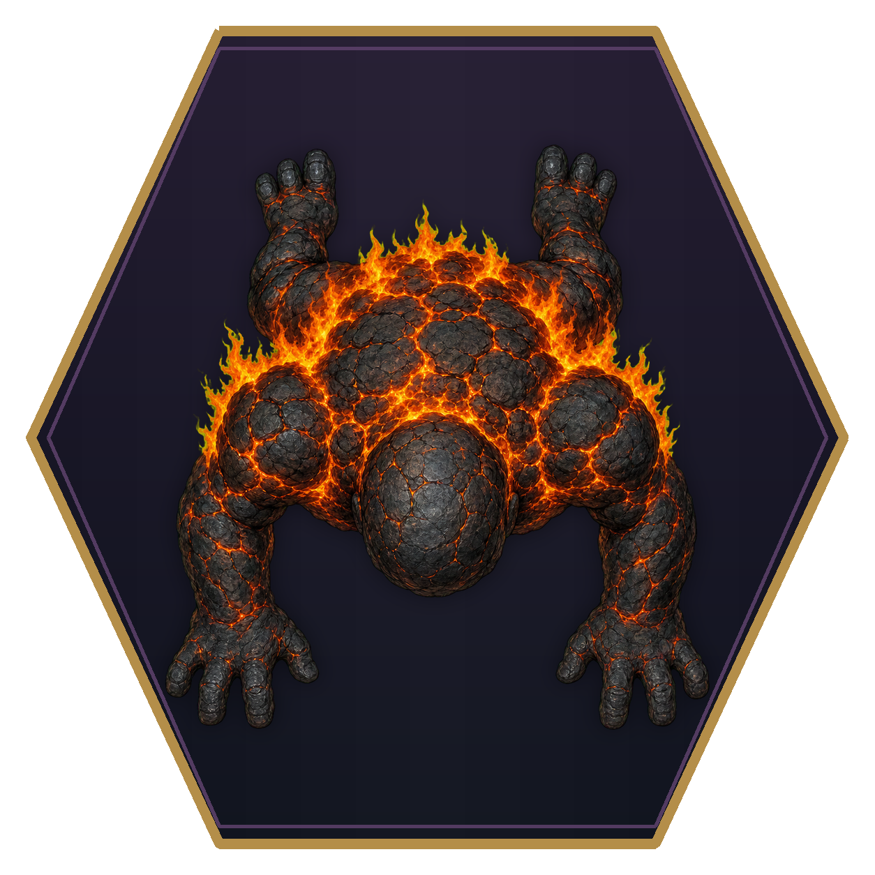 Magmin top-down flat-top hex token