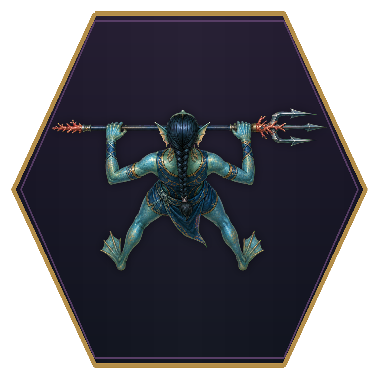 Malenti top-down flat-top hex token