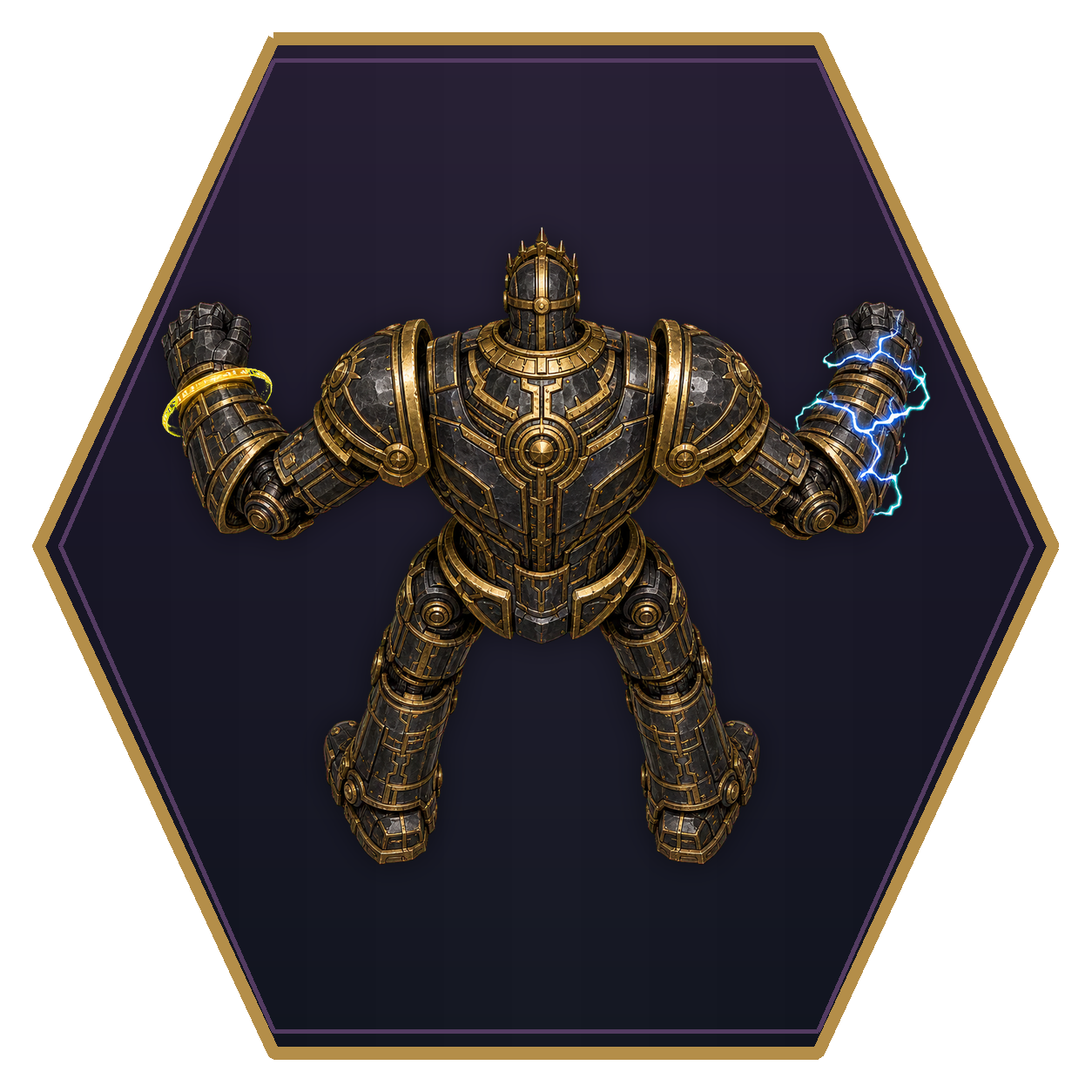 Marut top-down flat-top hex token