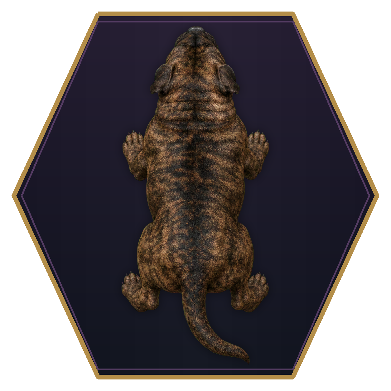 Mastiff top-down flat-top hex token