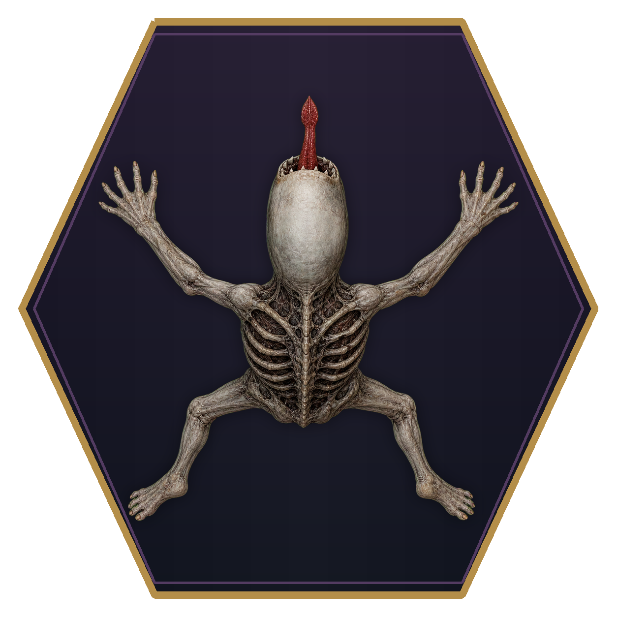 Mohrg top-down flat-top hex token