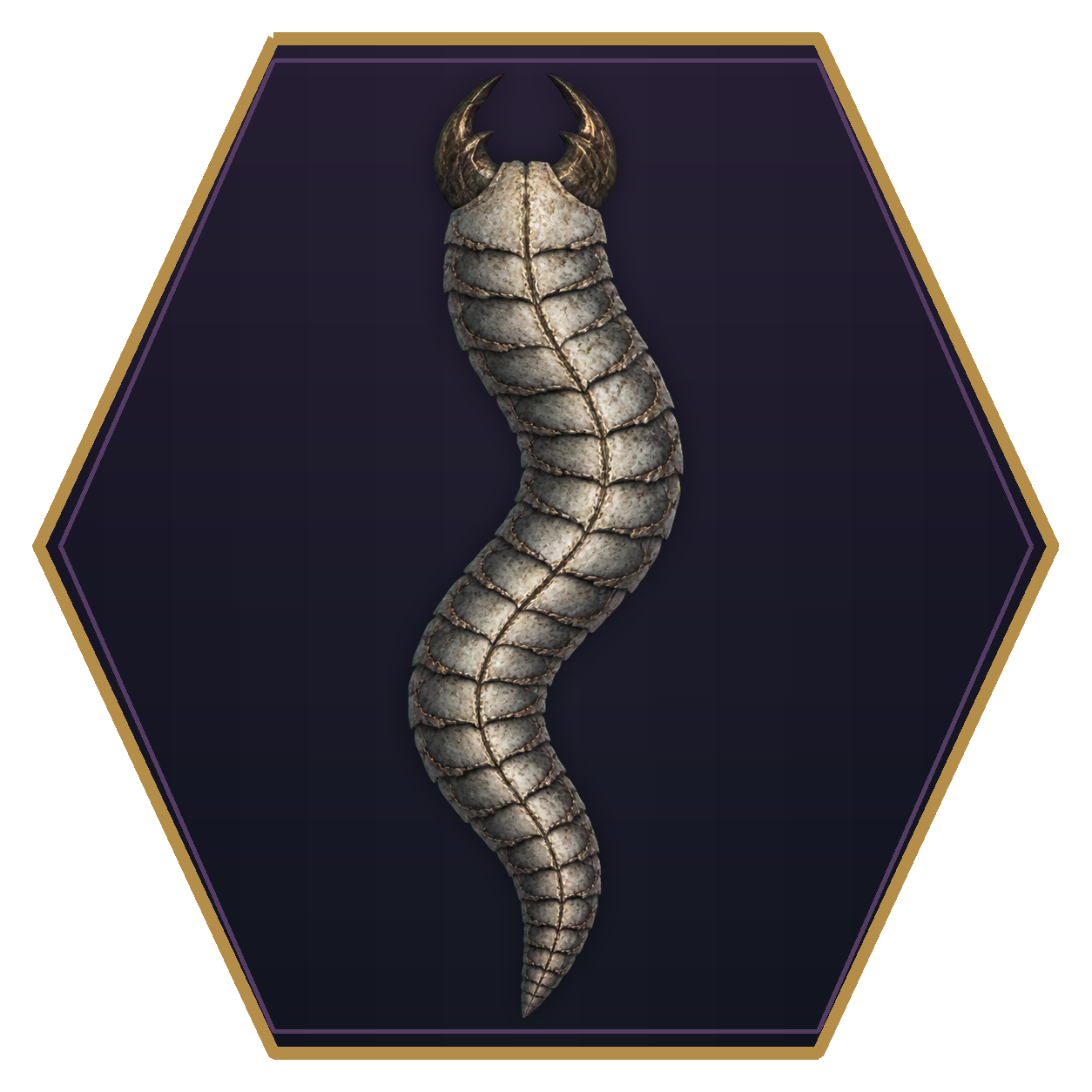 Monstrous Centipede (Colossal) top-down flat-top hex token
