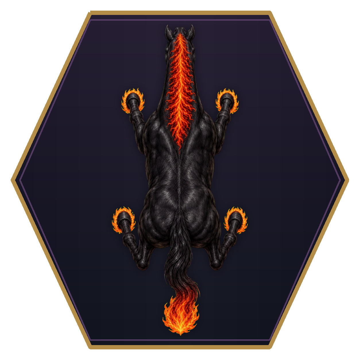Nightmare top-down flat-top hex token