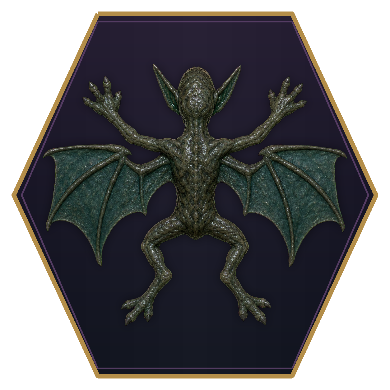 Ooze Mephit top-down flat-top hex token