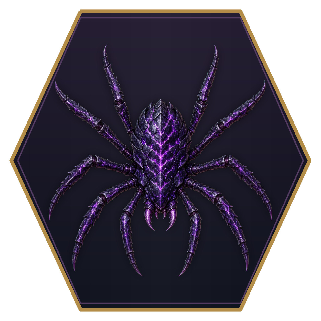 Phase Spider top-down flat-top hex token