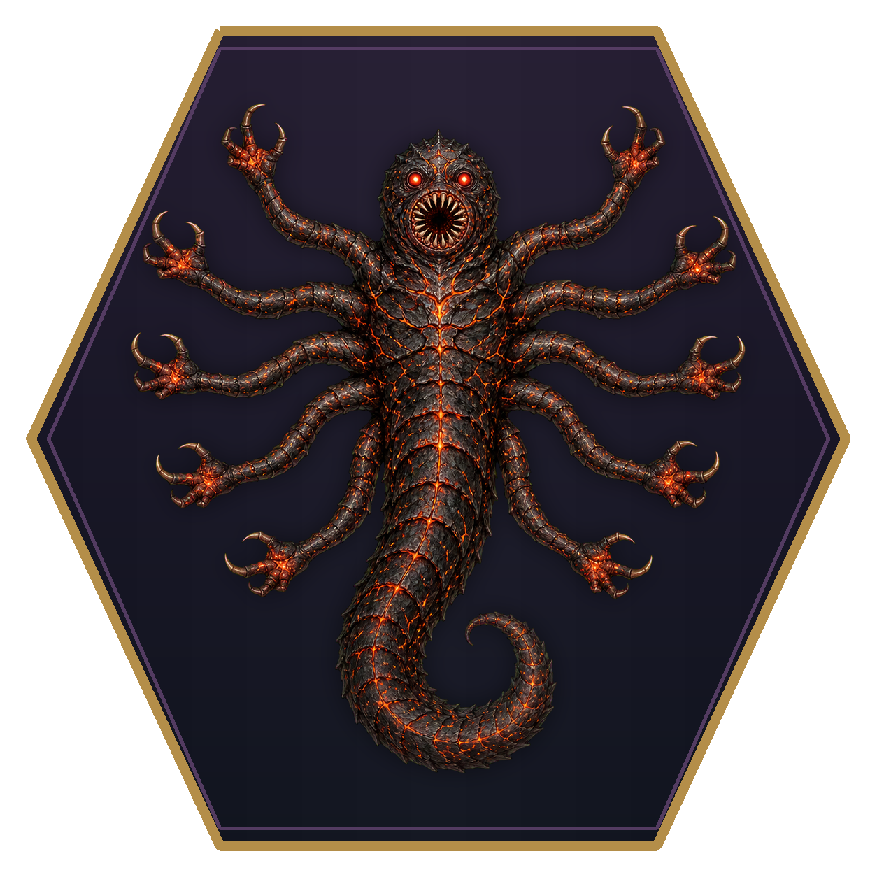 Rast top-down flat-top hex token