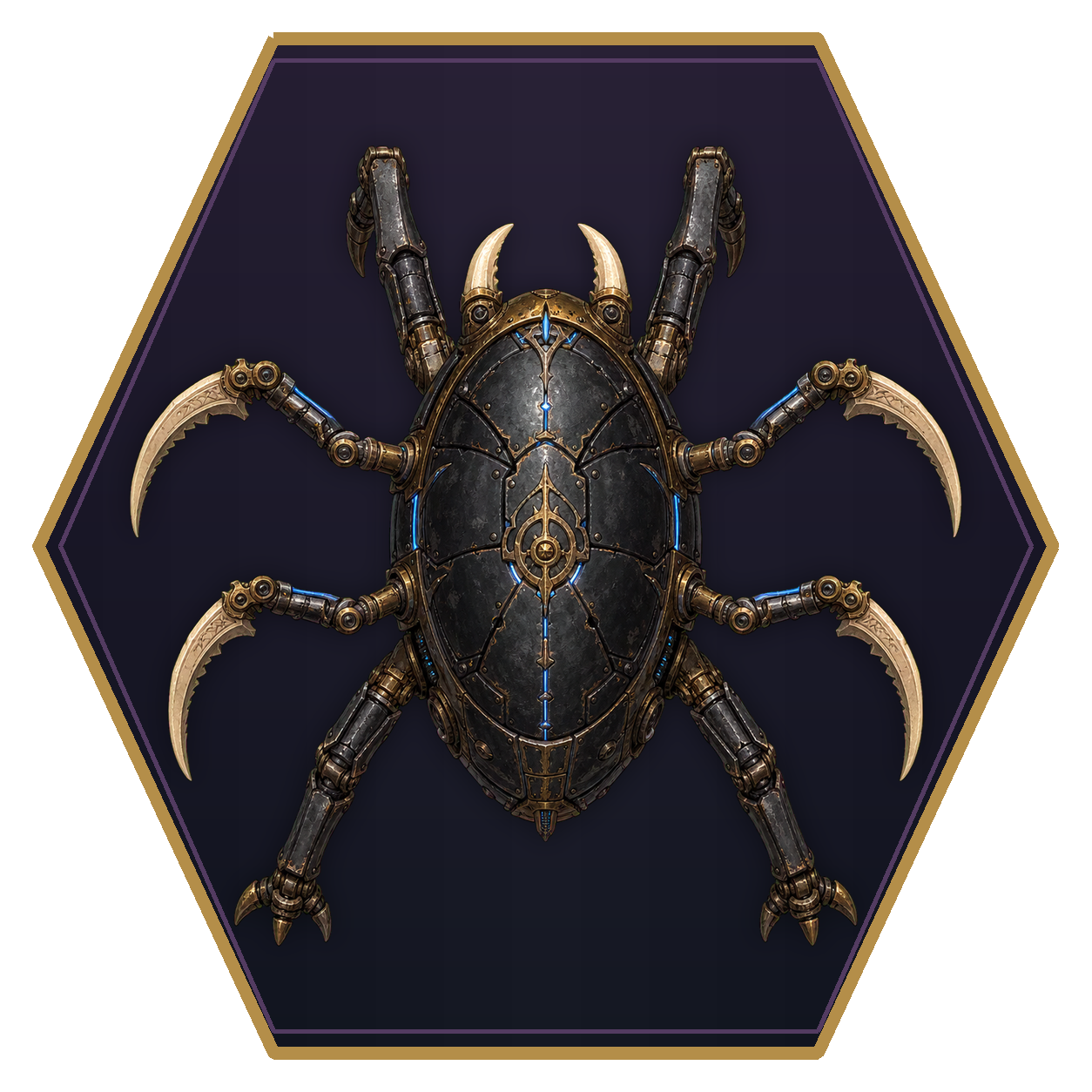 Retriever top-down flat-top hex token