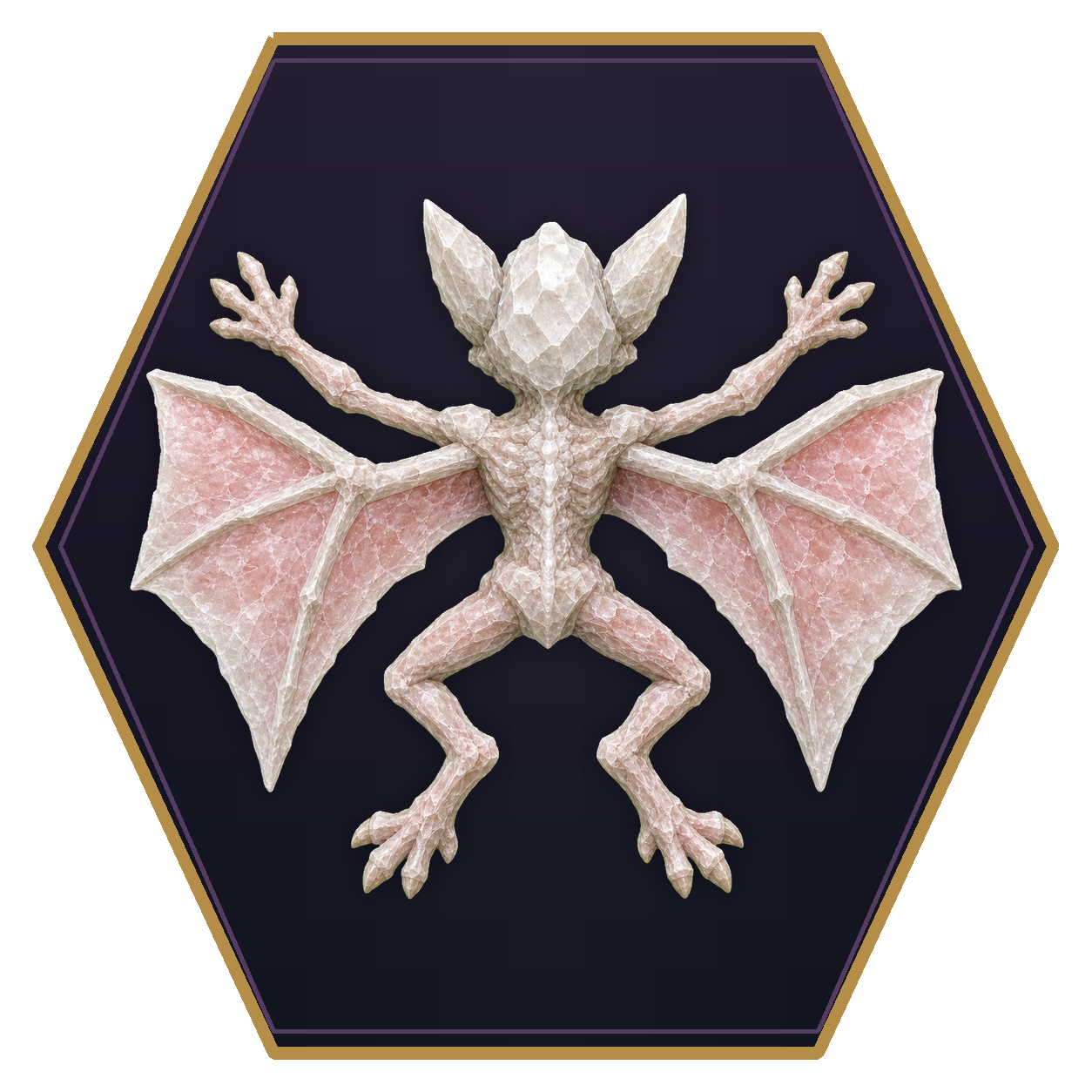 Salt Mephit top-down flat-top hex token