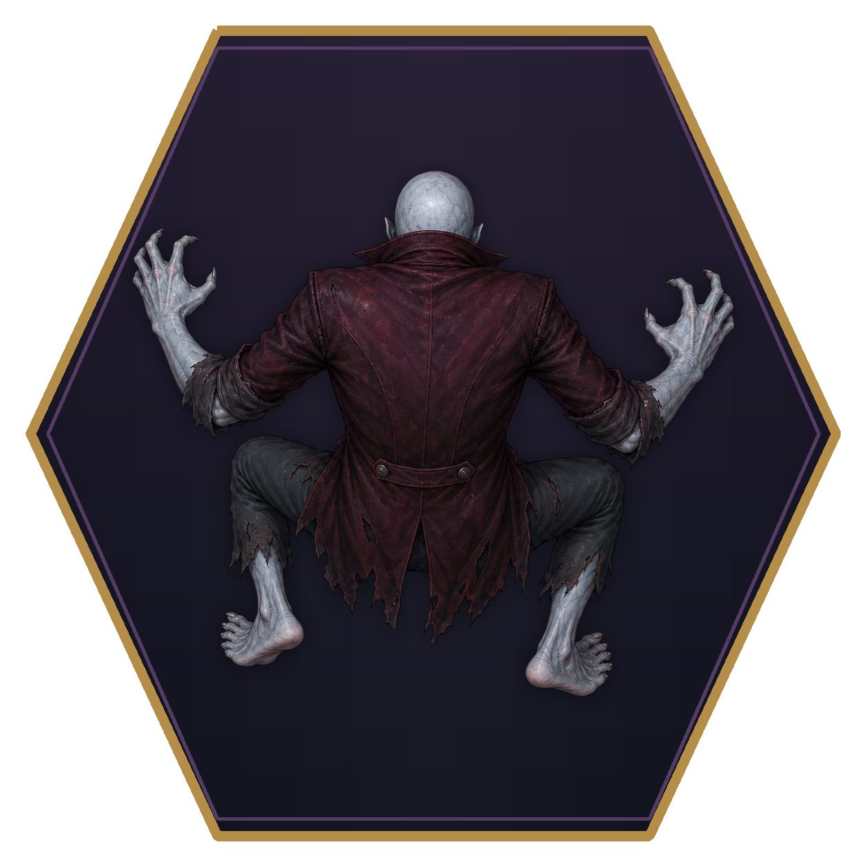 Vampire Spawn top-down flat-top hex token