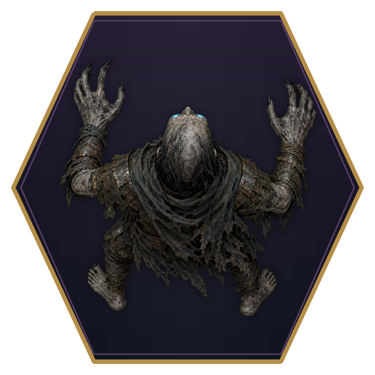 Wight top-down flat-top hex token