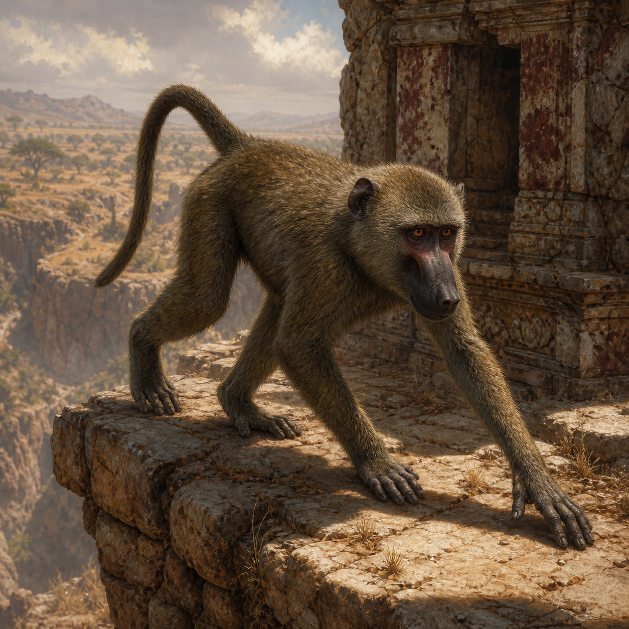 Baboon bestiary portrait