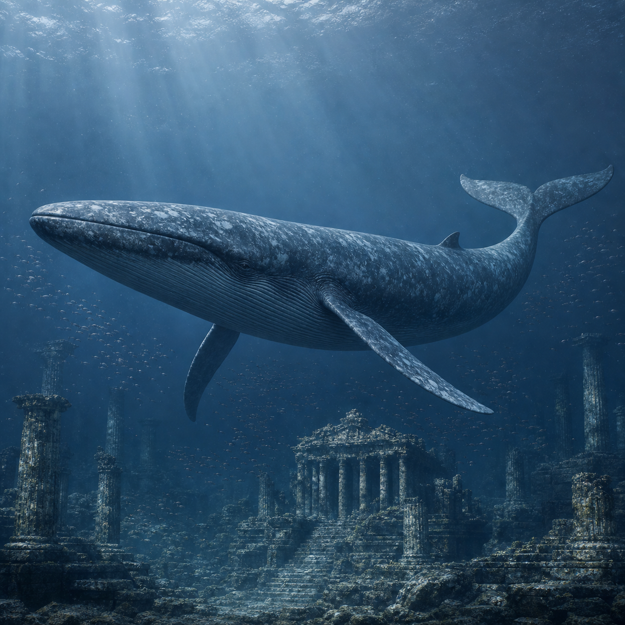 Baleen Whale bestiary portrait