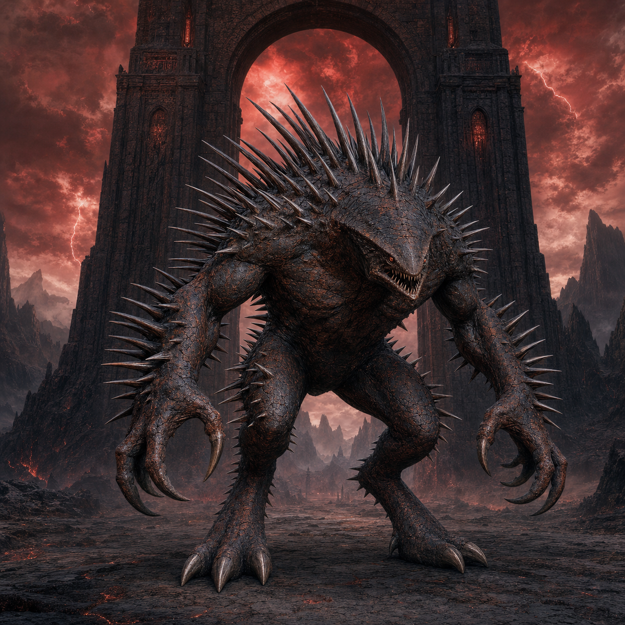 Barbed Devil (Hamatula) bestiary portrait