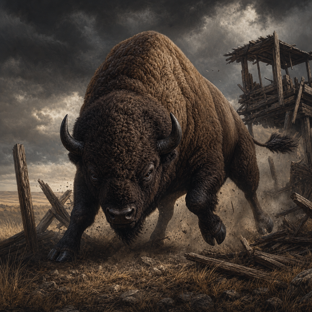 Bison bestiary portrait