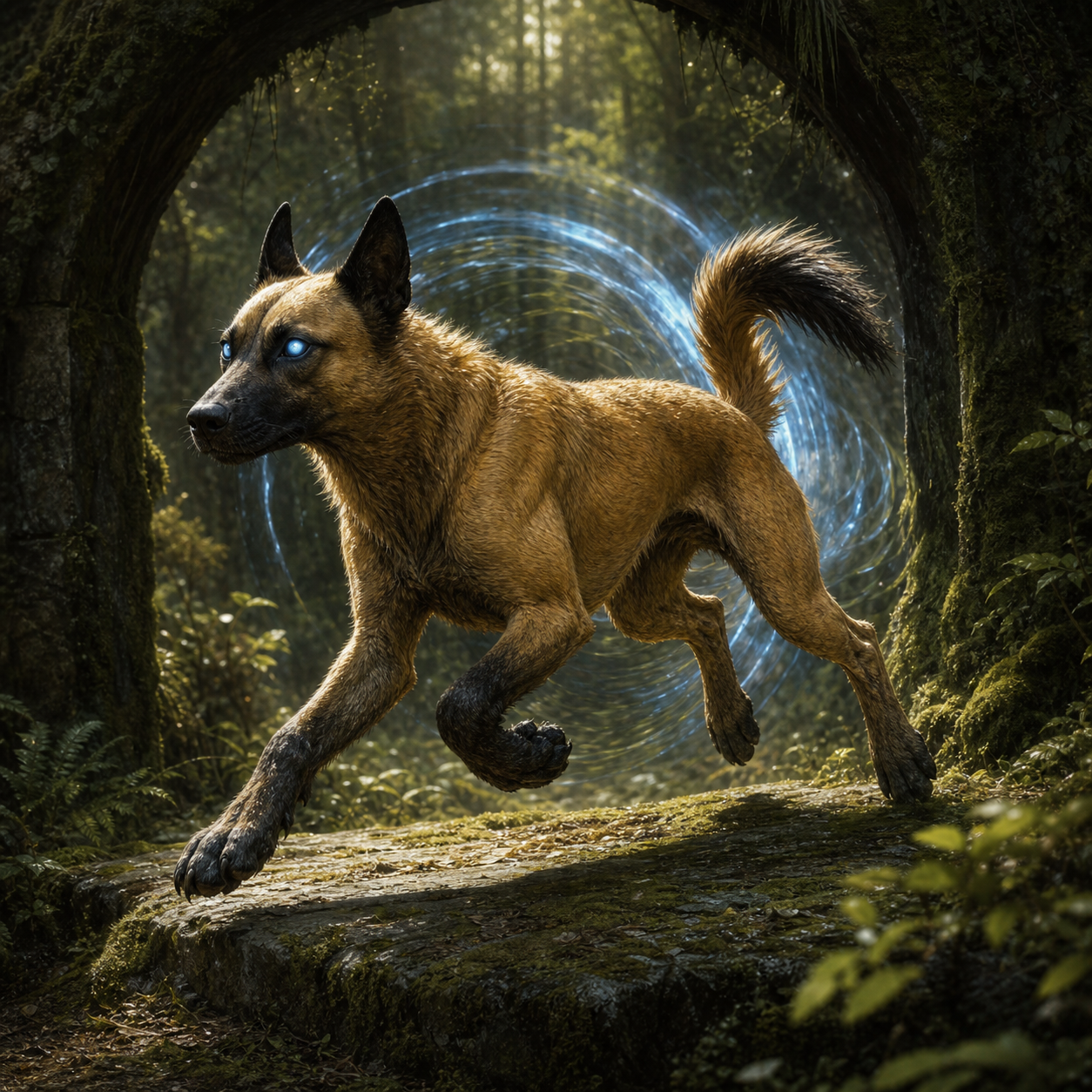 Blink Dog bestiary portrait