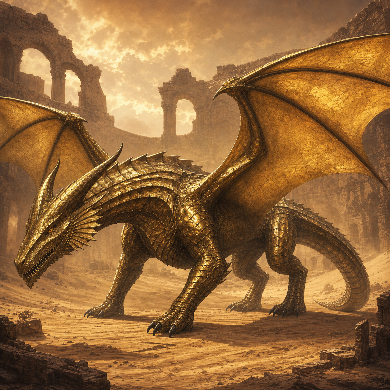 Brass Dragon bestiary portrait