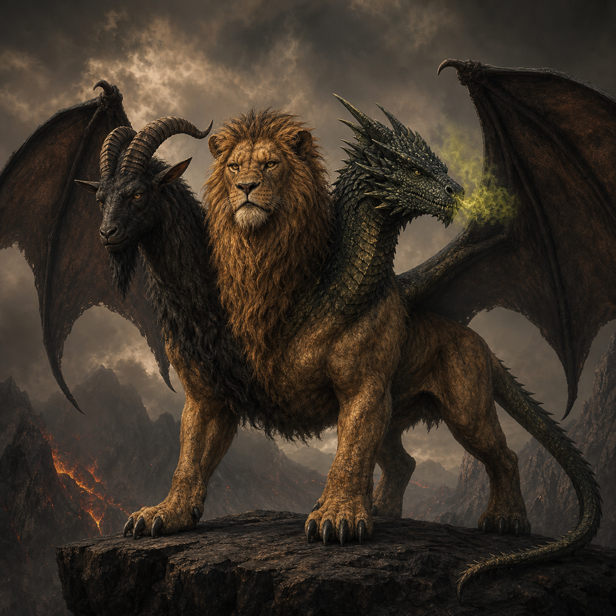 Chimera bestiary portrait